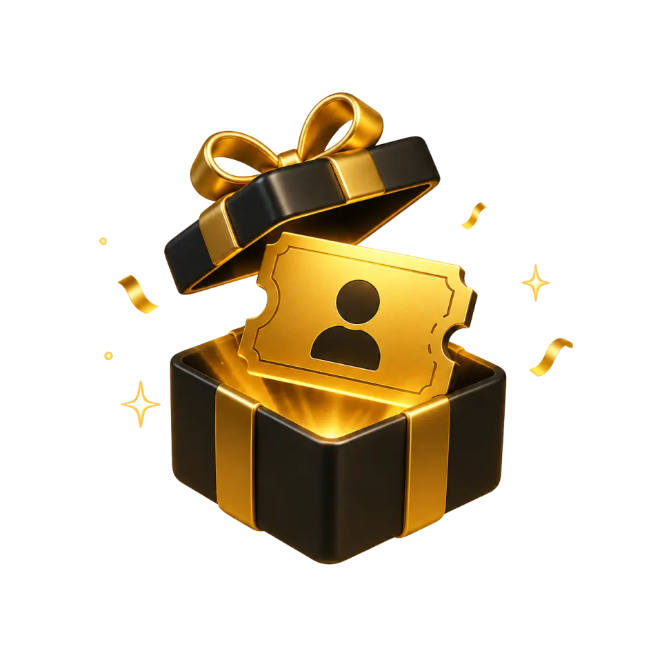 Start with a welcome gift on your first steps.